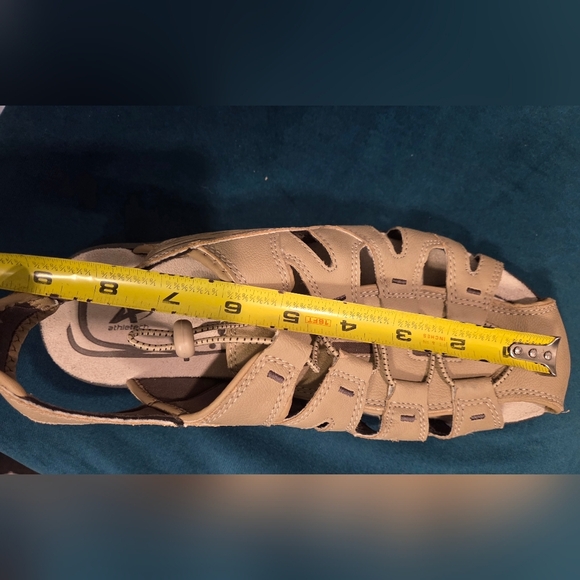 Athleta Tan Leather Sandals Women's US Size 10 EUR 41 ( EUC) - Picture 9 of 10